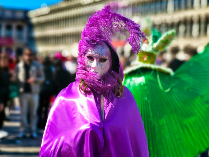 Benátský karneval, maska Volto. Foto © se svolením Jiří Hloušek