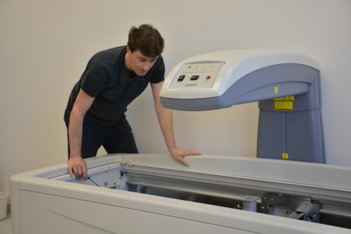 Denzitometr, instalace. Foto © Město Bohumín