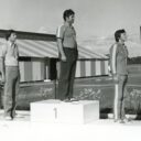 Panáček na stupních vítězů na OH v Montrealu. Foto: ©Slovácké muzeum